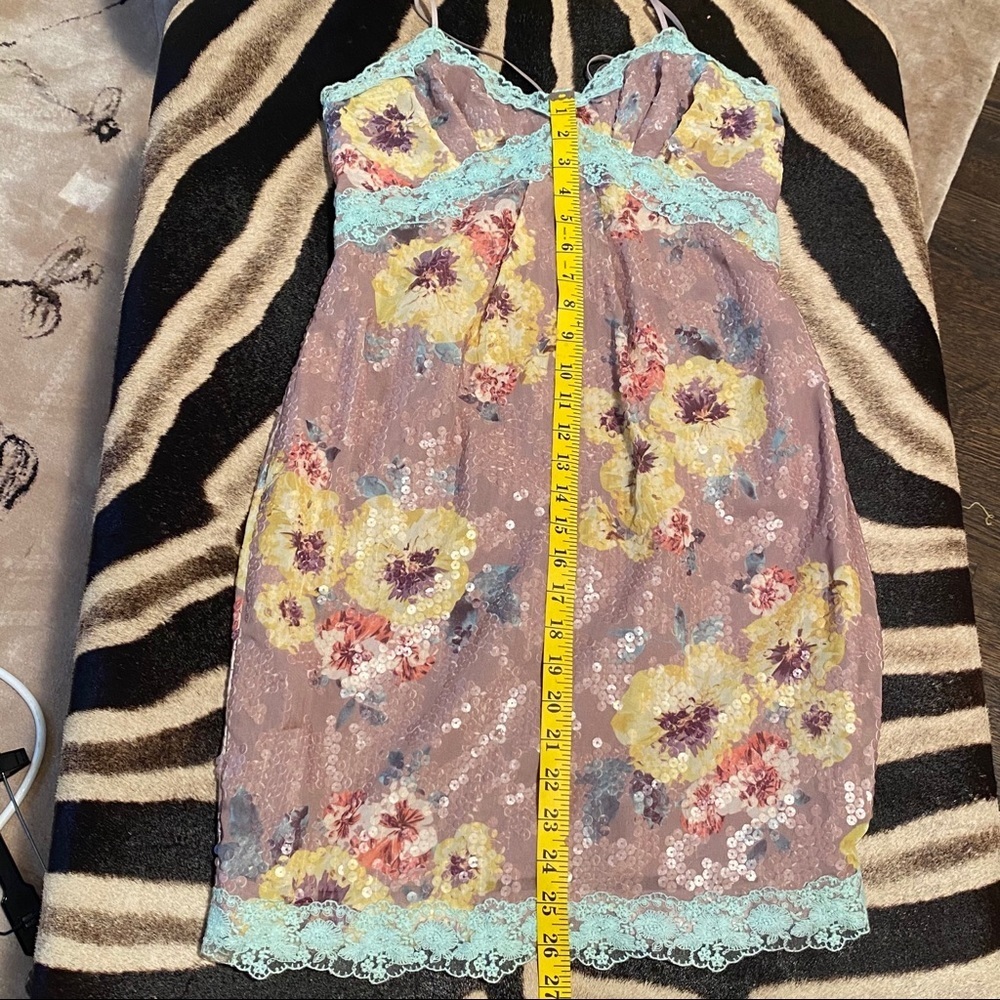 Jaspal sequin mini lace 90’s lingerie dress M